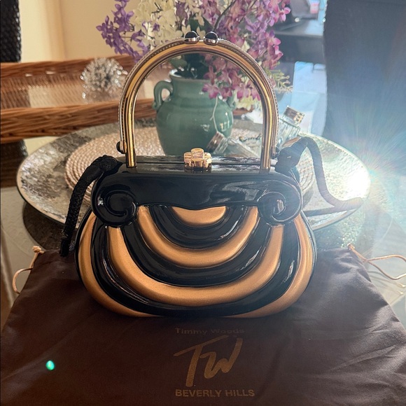 Timmy Woods Black and Gold Small Bag - Picture 2 of 9